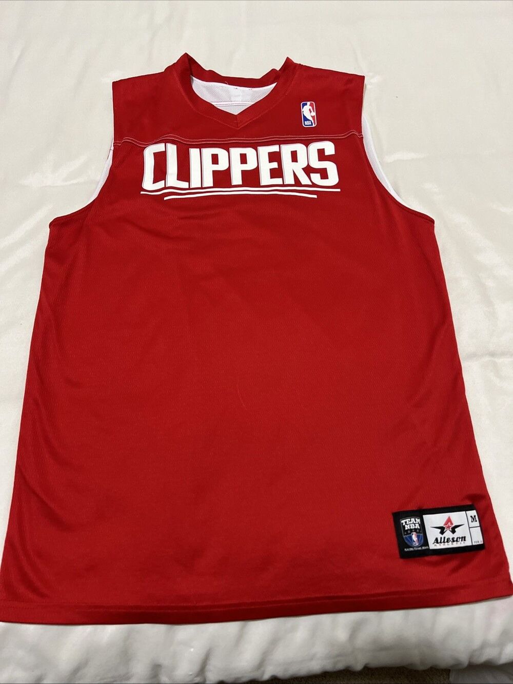 VTG Clippers Los Angeles 14 Basketball Jersey Tank REVERSIBLE M RedWhite Y2K NBA